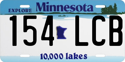 MN license plate 154LCB