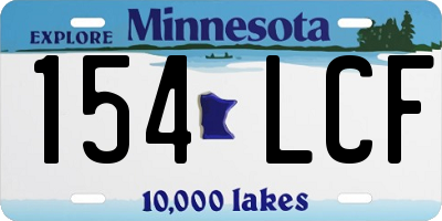 MN license plate 154LCF
