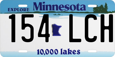 MN license plate 154LCH