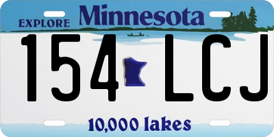 MN license plate 154LCJ