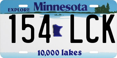 MN license plate 154LCK