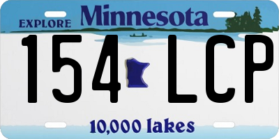 MN license plate 154LCP