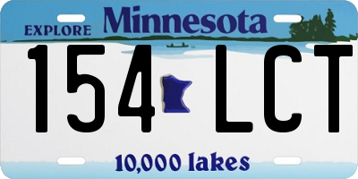 MN license plate 154LCT