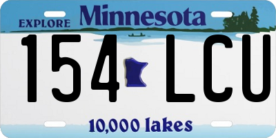 MN license plate 154LCU