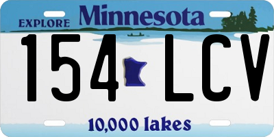 MN license plate 154LCV