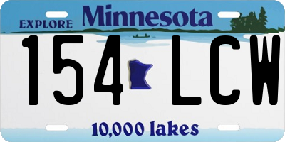 MN license plate 154LCW