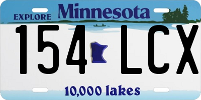 MN license plate 154LCX