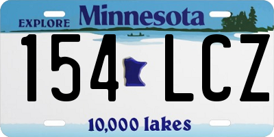 MN license plate 154LCZ