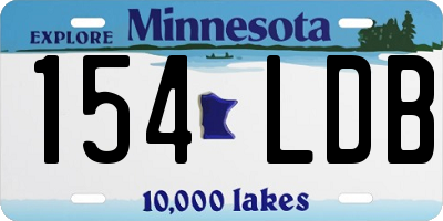 MN license plate 154LDB