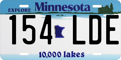 MN license plate 154LDE