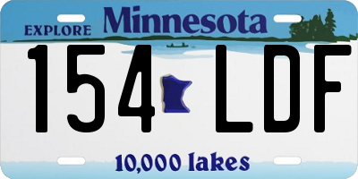 MN license plate 154LDF