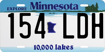 MN license plate 154LDH