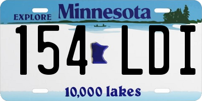 MN license plate 154LDI