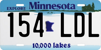 MN license plate 154LDL