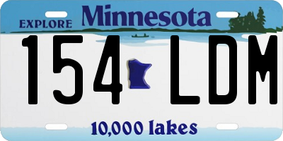MN license plate 154LDM