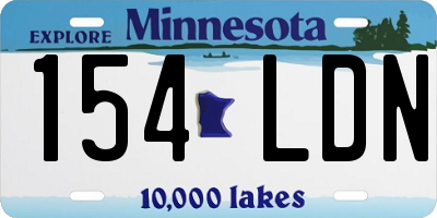 MN license plate 154LDN