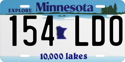 MN license plate 154LDO