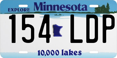 MN license plate 154LDP