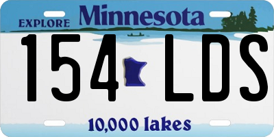 MN license plate 154LDS