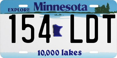 MN license plate 154LDT