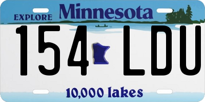 MN license plate 154LDU