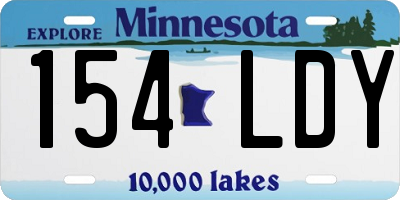 MN license plate 154LDY