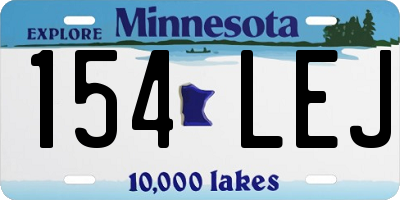 MN license plate 154LEJ