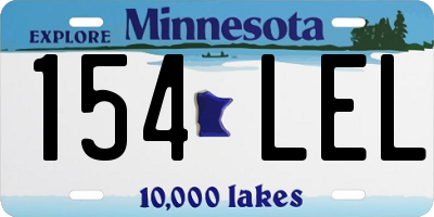 MN license plate 154LEL