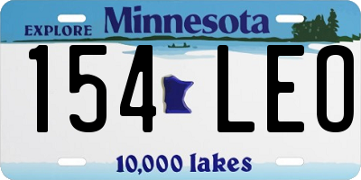 MN license plate 154LEO