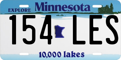 MN license plate 154LES