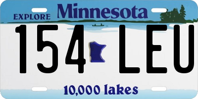 MN license plate 154LEU