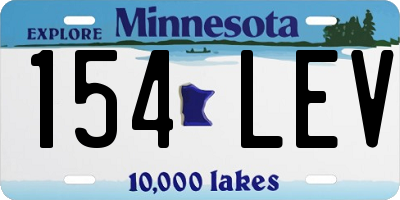 MN license plate 154LEV