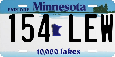 MN license plate 154LEW