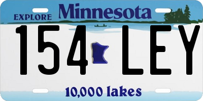 MN license plate 154LEY