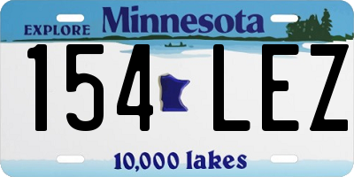 MN license plate 154LEZ