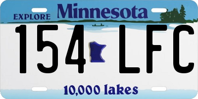 MN license plate 154LFC