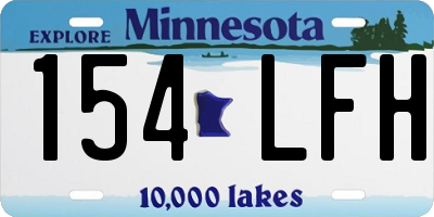 MN license plate 154LFH
