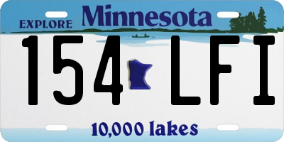 MN license plate 154LFI