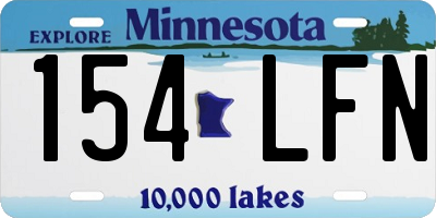 MN license plate 154LFN