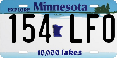 MN license plate 154LFO