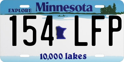 MN license plate 154LFP