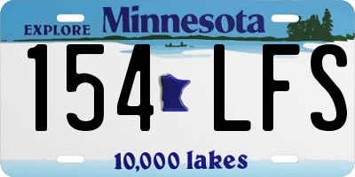 MN license plate 154LFS