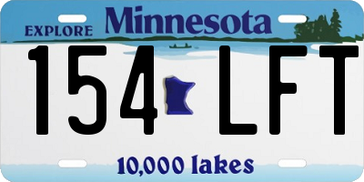 MN license plate 154LFT