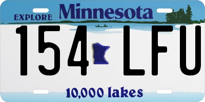 MN license plate 154LFU