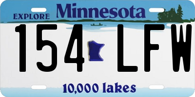 MN license plate 154LFW