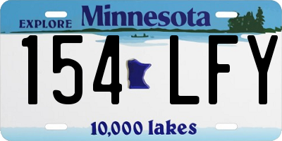 MN license plate 154LFY