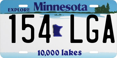 MN license plate 154LGA