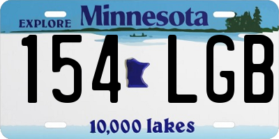 MN license plate 154LGB