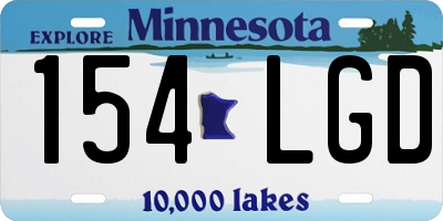 MN license plate 154LGD