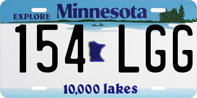 MN license plate 154LGG